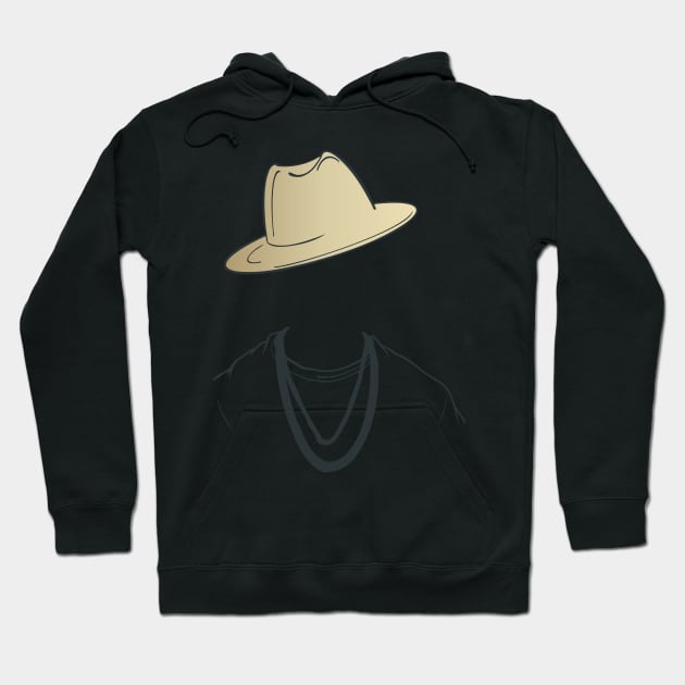 Invisible Man Face with Hat Hoodie by arcanumstudio